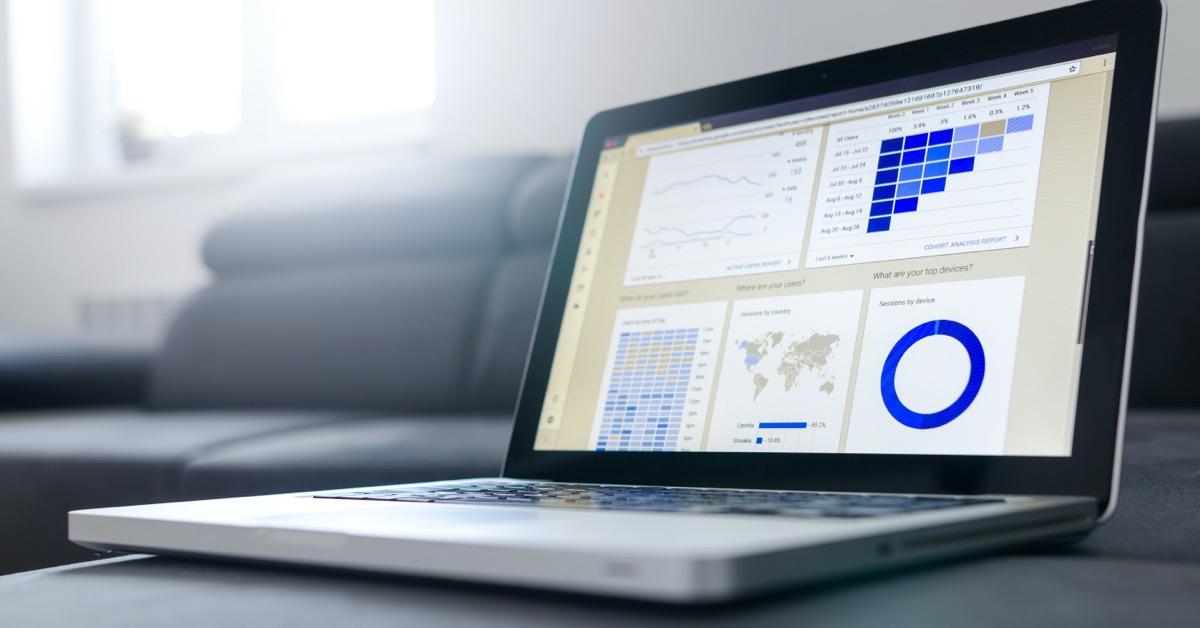 laptop with analytics